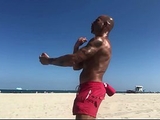 SHADOW BOXING AT THE BEACH