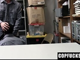 Senior Officer Fills the Questioning Guard with Knowledge - Copfucks